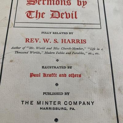 Rev. WA Harris Rare 1904 Sermons By The Devil Illustrated Hardback