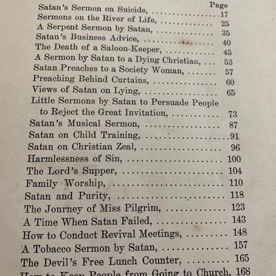 Rev. WA Harris Rare 1904 Sermons By The Devil Illustrated Hardback