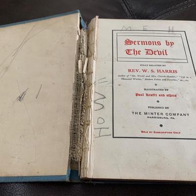 Rev. WA Harris Rare 1904 Sermons By The Devil Illustrated Hardback