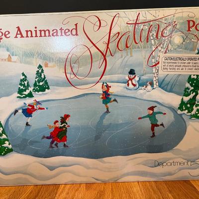 Department 56 Village Skating Pond in Original Box