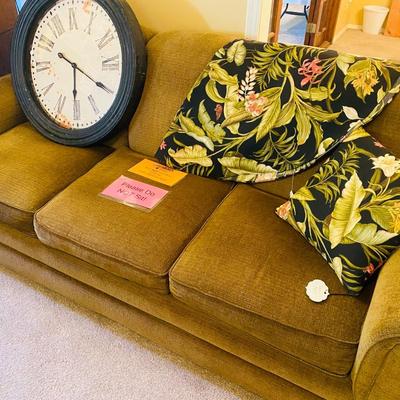 Lot 2: Brown Couch, Entertainment Center, Jewelry Selection & More