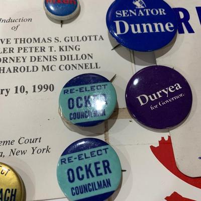 Political Memorabilia Lot - Stickers Buttons Pins Etc.