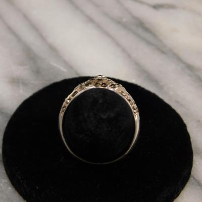 925 Sterling Marcasite Ring Size 8 - 4.5g
