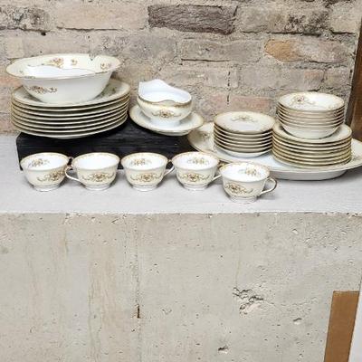 Sale Photo Thumbnail #210: Huge set of old Noritake - that gravy boat and divided serving bowl are fantastic.