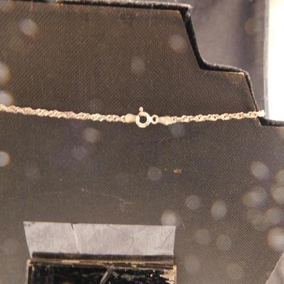 925 Sterling Angel Brooch/Pendant on 925 Tinsel Chain 20" - 14.2g
