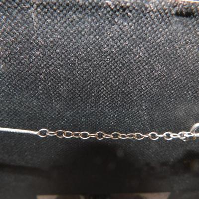925 Sterling Marcasite Pendant w/ 925 Serpentine Chain 16" - 5.4g