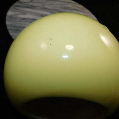 Vintage Hall Pottery Deco Tilt Ball Yellow Pitcher 7.5"