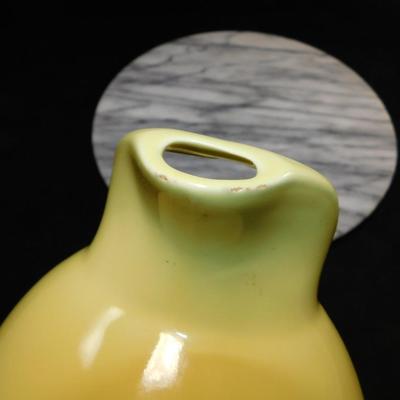 Vintage Hall Pottery Deco Tilt Ball Yellow Pitcher 7.5"