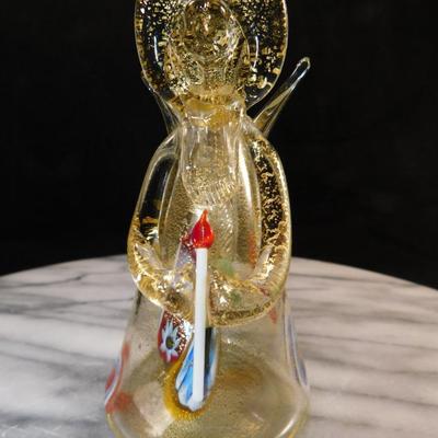 Murano Style Art Glass Angel 5"