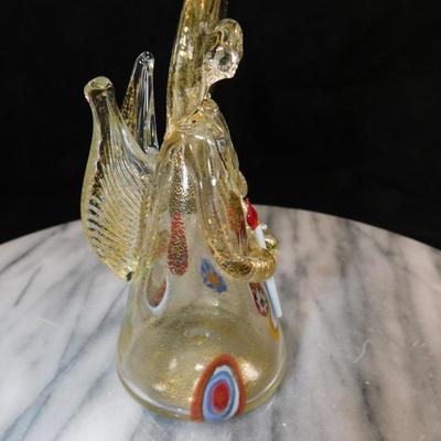 Murano Style Art Glass Angel 5"