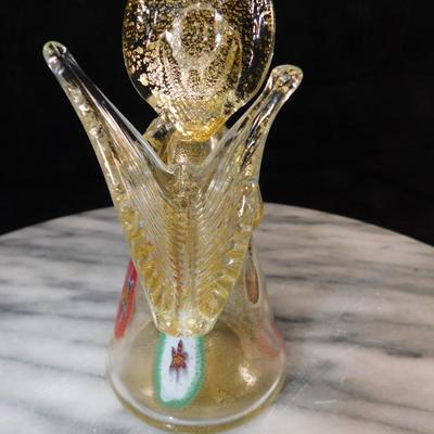 Murano Style Art Glass Angel 5"