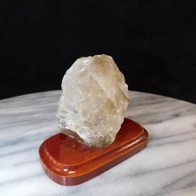 Mounted Raw Green Tourmaline in Quartz 2.75"