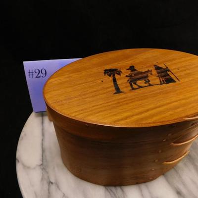 Cherith Brook Shaker Style Copper Tack Christmas Box 7.5"x4"