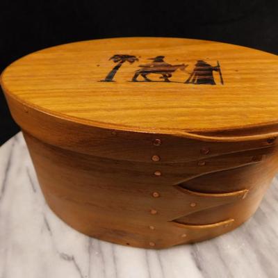 Cherith Brook Shaker Style Copper Tack Christmas Box 7.5"x4"