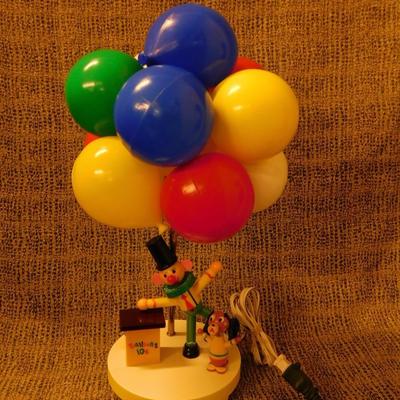 Vintage Clown + Dog Nightlight 19" Balloon Vendor