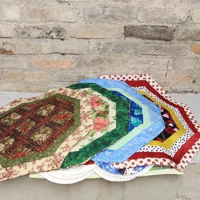 Metal Blanket Rack and Lots of quilted things
