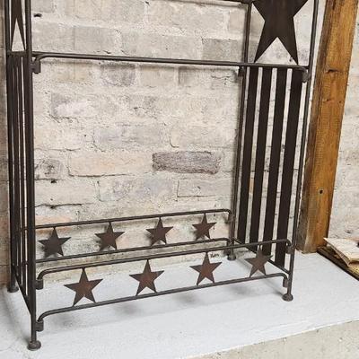 Metal Blanket Rack and Lots of quilted things