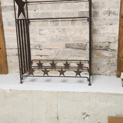 Metal Blanket Rack and Lots of quilted things