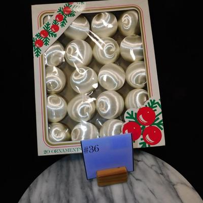 Box of 20 Kmart Satin String Christmas Ornaments