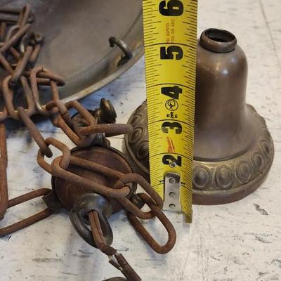 Antique Greek Key Hanging fixture - Brass