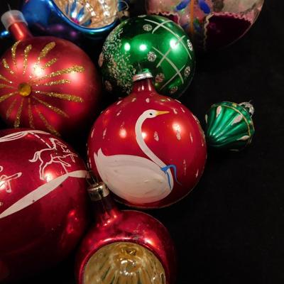 Set of 10 Very Vintage Christmas Ornaments