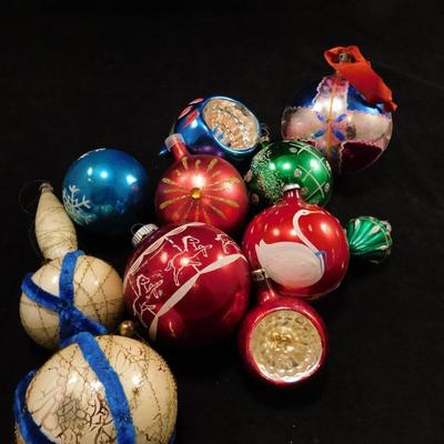 Set of 10 Very Vintage Christmas Ornaments