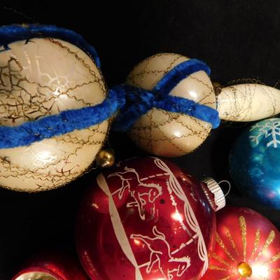 Set of 10 Very Vintage Christmas Ornaments