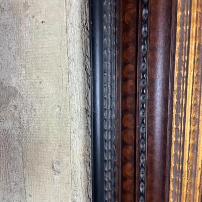 FA601 Mahogany Gold Gilt Edge Beveled Wall Mirror