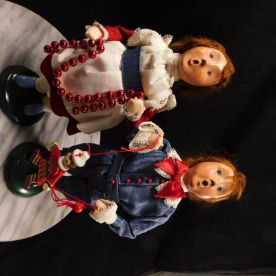 Lot of 3 Byers Choice Carolers 12.5"/10"