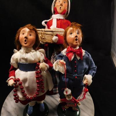 Lot of 3 Byers Choice Carolers 12.5"/10"