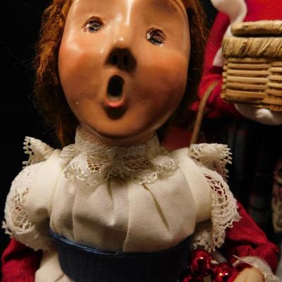 Lot of 3 Byers Choice Carolers 12.5"/10"