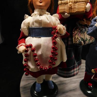 Lot of 3 Byers Choice Carolers 12.5"/10"