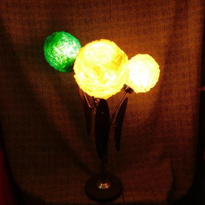 MCM Danish Danish 3 Globe Spaghetti Lamp w/ 3 Way Switch 32.5" Tall