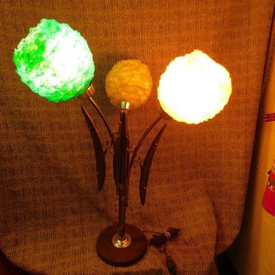 MCM Danish Danish 3 Globe Spaghetti Lamp w/ 3 Way Switch 32.5" Tall
