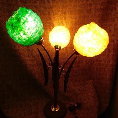 MCM Danish Danish 3 Globe Spaghetti Lamp w/ 3 Way Switch 32.5" Tall