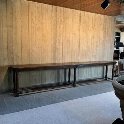 FA614 LARGE Rustic Pine 12' Hallway/Console Table