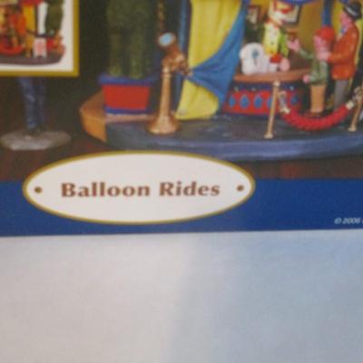 Used Lemax The Tea Cups & Balloon Ride With Original Box