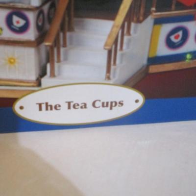 Used Lemax The Tea Cups & Balloon Ride With Original Box