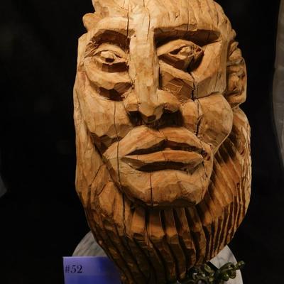 Randall Chavez "Sun God" Apple Wood Cherokee Carving
