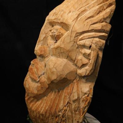 Randall Chavez "Sun God" Apple Wood Cherokee Carving