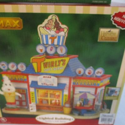 Lemax Buildings With Original Box "Crazy Cars" "Twirly's"