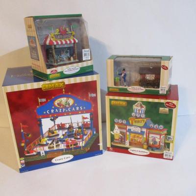 Lemax Buildings With Original Box "Crazy Cars" "Twirly's"