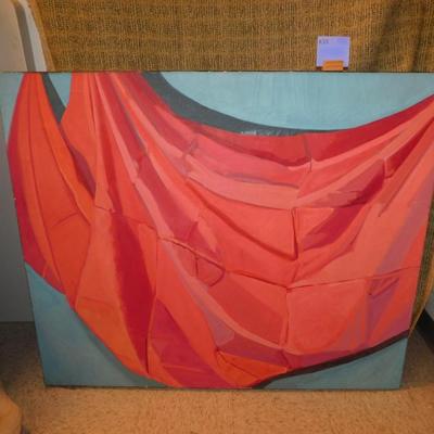 Large Abstract Painting on Stretched Canvas AS IS