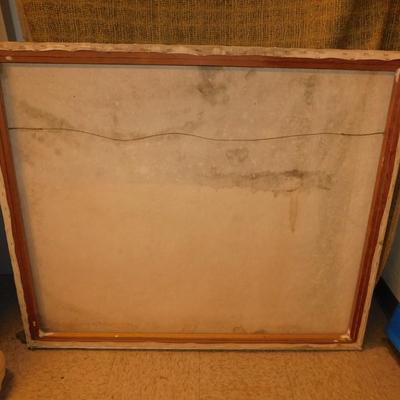 Large Abstract Painting on Stretched Canvas AS IS