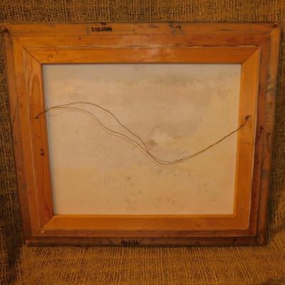 Original Acrylic on Canvas Ocean-Scape in Barnwood Frame