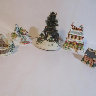 Holiday Ceramic Figurines - A Couple Play Music