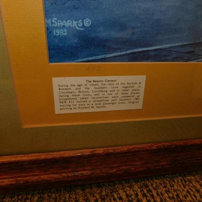 Framed & Matted 1983 M. Sparks “The Beauty Contest” Print A/P5 Signed