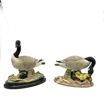 O623 Pair of Porcelain Boehm Canadian Geese