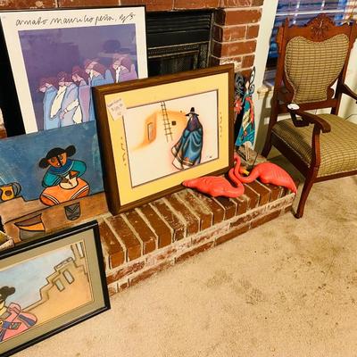 Lot 10: Beautiful Chairs, Art & More (Master Bedroom)