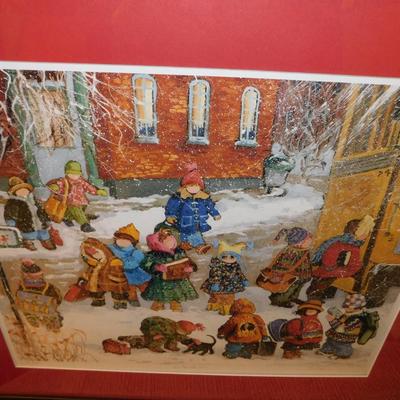 Pauline Thibodeau Paquin Signed Lithograph “Fin De Classes” 51/450
